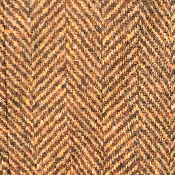 AIME LEON DORE Size M Brown Beige Herringbone Wool Hidden Buttons Raglan Coat - Picture 2 of 9